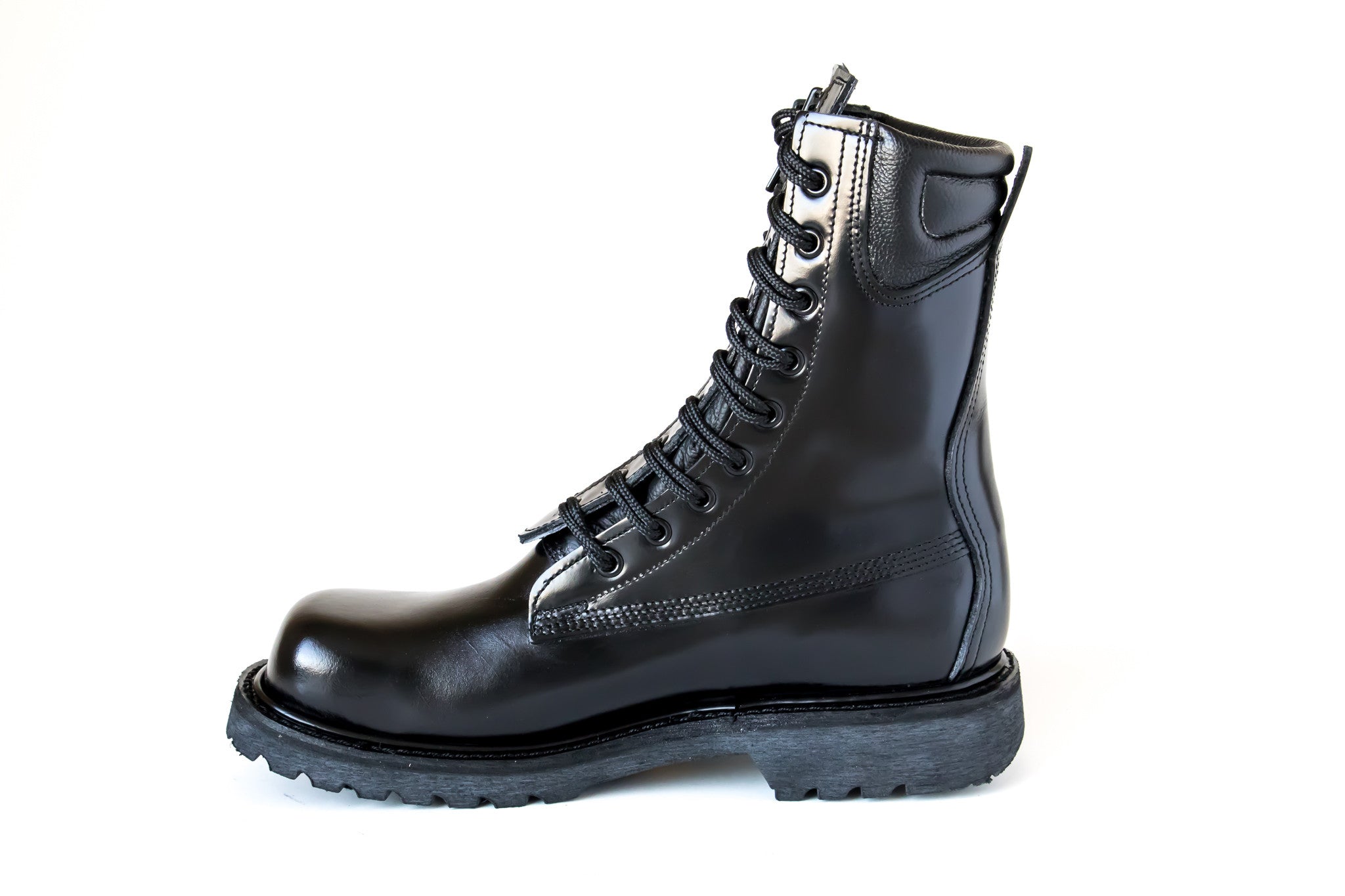 firefighter boot leather vibram steel toe